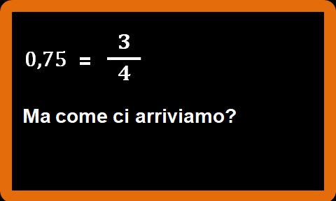 Altri esempi dal numero decimale alla frazione