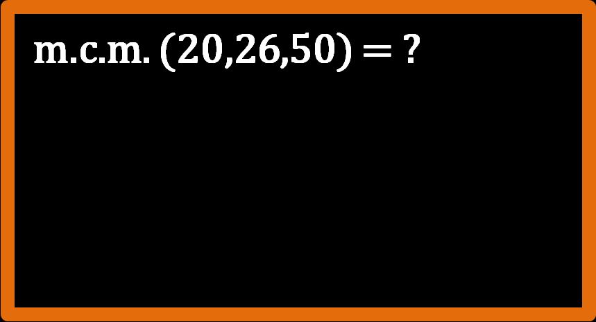 Minimo comune multiplo tra 3 numeri