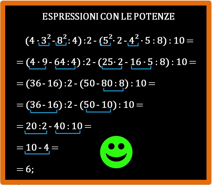 Altri esercizi con espressioni con le potenze