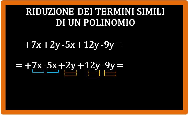 Esercizi di riduzione dei termini simili di un polinomio