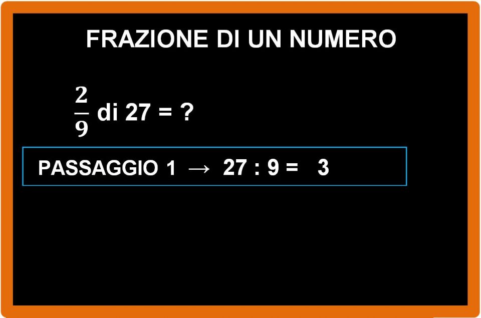 Come si calcola la frazione di un numero