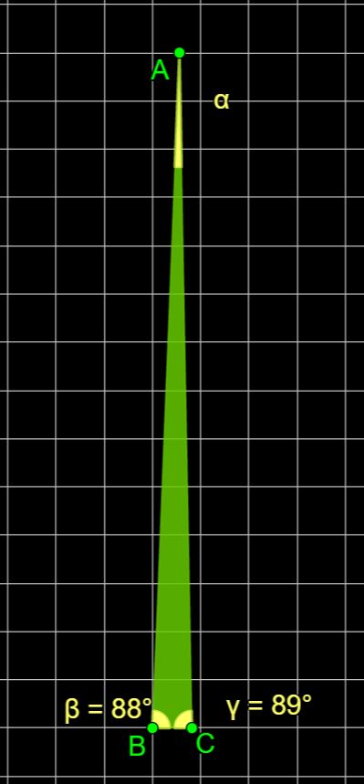 Somma degli angoli interni di un triangolo