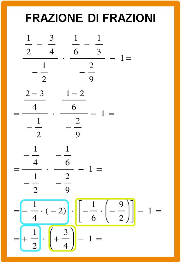 Esempio svolto di frazione tra frazioni