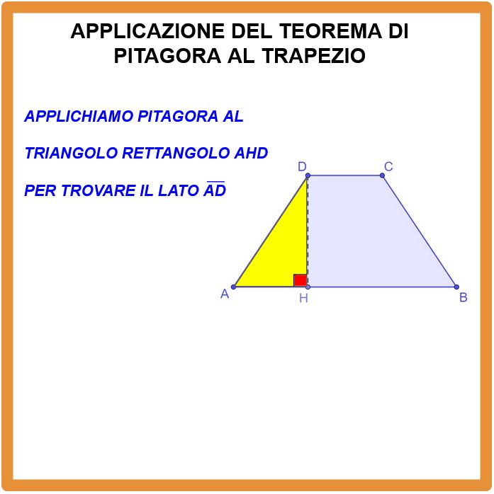 Applicazione del Teorema di Pitagora al trapezio