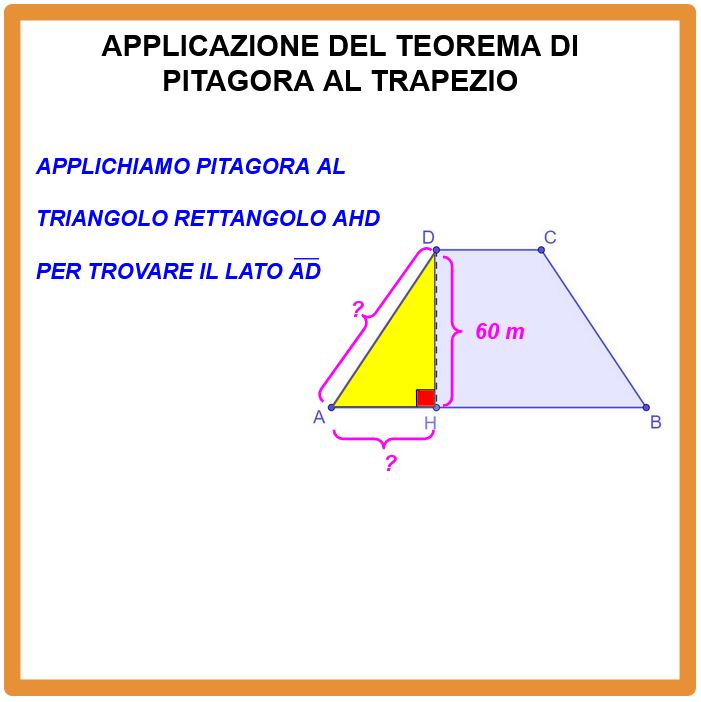 Applicazione del Teorema di Pitagora al trapezio