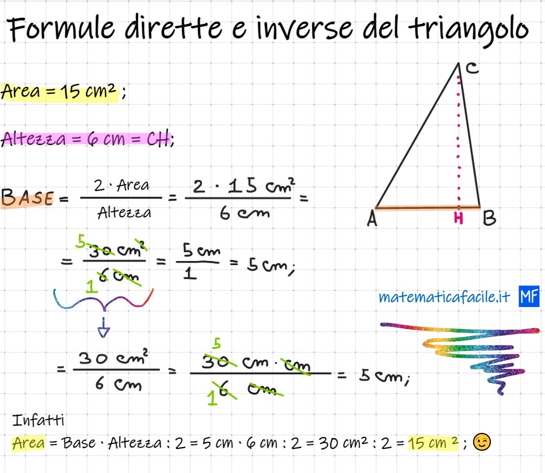 Formule dirette e inverse del triangolo