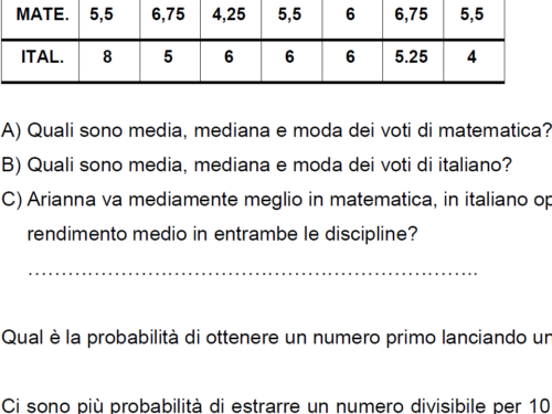 Verifica di statistica e probabilità