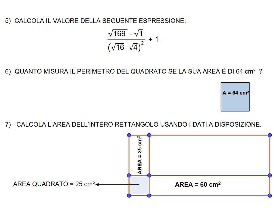 Esempio di verifica sulle radici quadrate