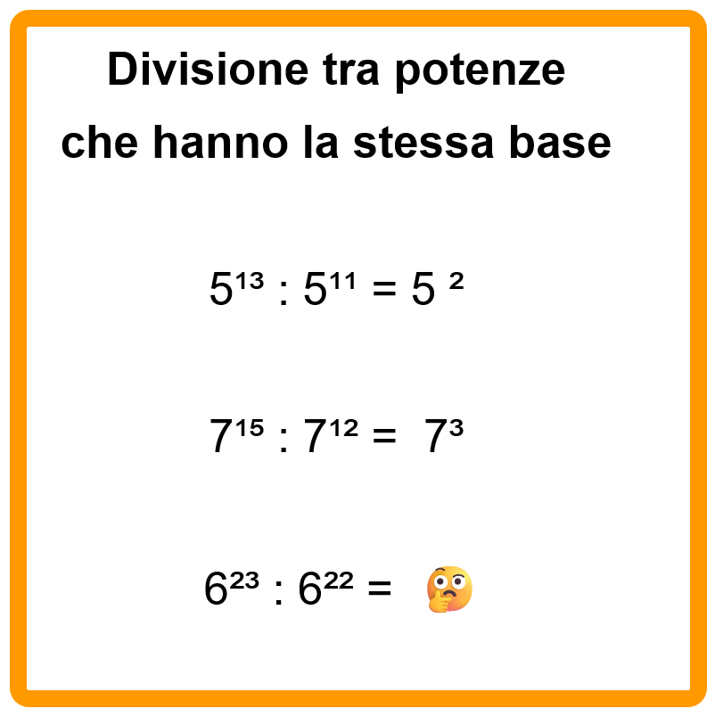 Divisione tra potenze con la stessa base